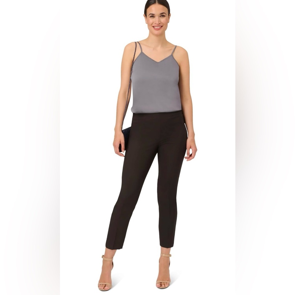 Adrianna Papell Women's Solid Bi-Stretch Pull-on Pant - Size 10